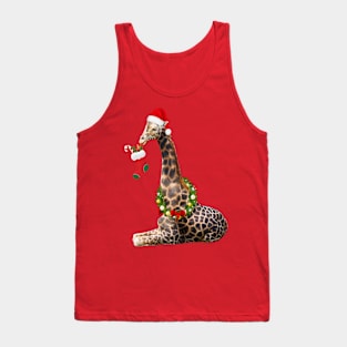 Christmas  Giraffe Tank Top